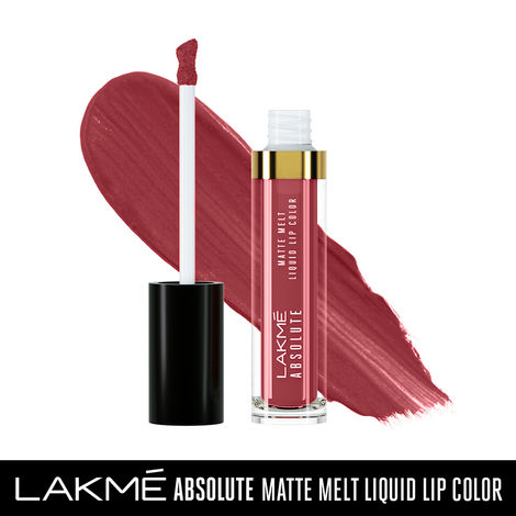 Lakme Absolute Matte Melt Liquid Lip Color, Pink Silk, 6 ml