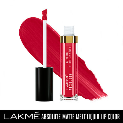 Lakme Absolute Matte Melt Liquid Lip Color, Sour Cherry, 6 ml