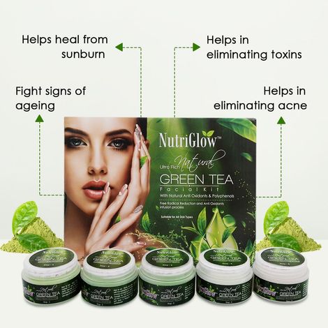 NutriGlow Ultra Rich Natural Green Tea Facial Kit Hydrates