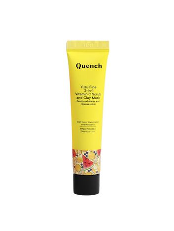 Quench 2-In-1 Vitamin C Scrub & Clay Mask With Yuzu Extracts, Lightens Spots & Promotes Even Skin - 15ml