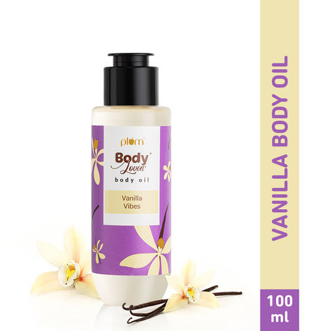 Plum BodyLovina€™ Vanilla Vibes Body Oil (100 ml) | Normal to Dry Skin | Deep Moisturization | Instant Glow