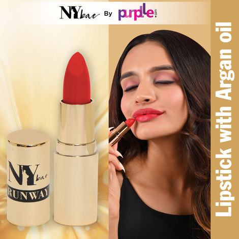 NY Bae Runway Matte Lipstick | Infused With Argan Oil | Pink | Moisturising | Long Lasting | Light weight- Sombre 16 (4.5 g)
