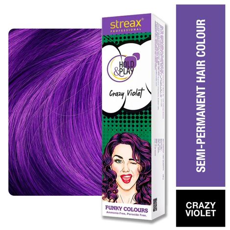 Streax Professional Hold & Play Funky Colours - Crazy Violet (100 g)