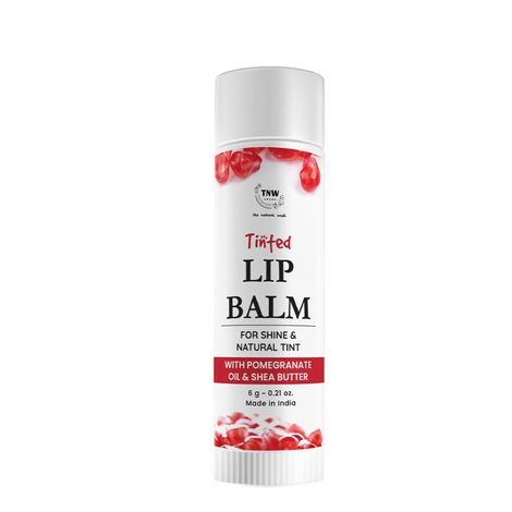 TNW - The Natural Wash Pomegranate Tinted Lip Balm for Soft & Moisturized Lips | Lip Balm with Natural Red Tint | Chemical-Free Lip Balm with Pomegranate Oil & Vitamin E