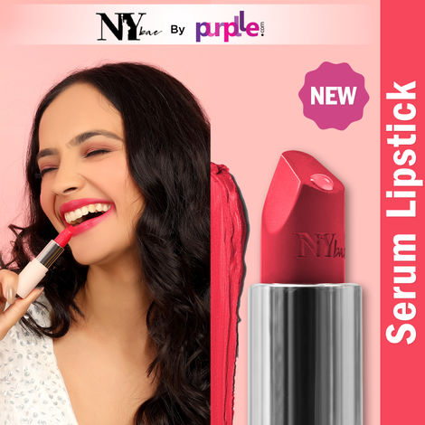 NY Bae Runway Serum Lipstick - Pink Splash 06 (4.2 g) | Pink | Highly Pigmented | Vitamin E & Fruit Oils | Lightweight | Non-Drying