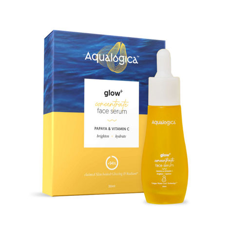 Aqualogica Glow+ Concentrate Face Serum with Vitamin C, Papaya & Hyaluronic Acid 30ml