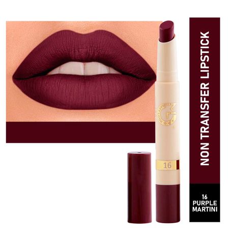 Matt look Velvet Smooth Non-Transfer, Long Lasting & Water Proof Lipstick, Purple Martini (2gm)