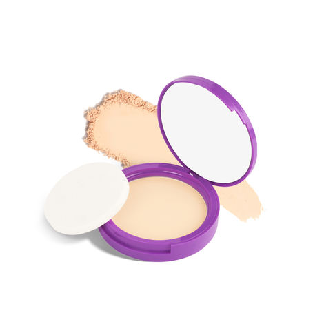 SUGAR POP Longwear Compact - 02 Beige - SUGAR POP Longwear Compact Infused with & Castor Oil, UV Protection, Pore Minimising, Shine-Free, Long Lasting Finish, Ultra Lightweight on Skin l Face Compact for Women l 9 gm