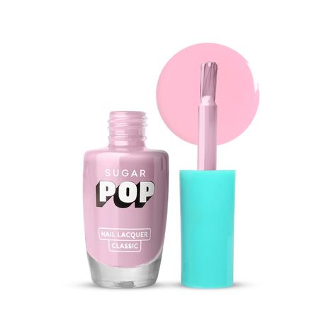 SUGAR POP Nail Lacquer - 02 Bubblegum Dreams (Bubblegum Pink) – 10 ml - Dries in 45 seconds l Quick-Drying, Chip-Resistant, Long Lasting l Glossy High Shine Nail Enamel / Polish for Women