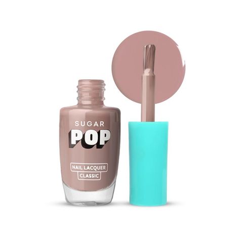 SUGAR POP Nail Lacquer - 08 Silk Stockings (Cool-toned Nude) – 10 ml - Dries in 45 seconds l Quick-Drying, Chip-Resistant, Long Lasting l Glossy High Shine Nail Enamel / Polish for Women