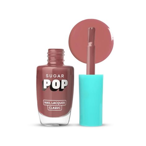 SUGAR POP Nail Lacquer - 11 Chocolate Treat (Brown Nude) – 10 ml -Dries in 45 seconds l Quick-Drying, Chip-Resistant, Long Lasting l Glossy High Shine Nail Enamel / Polish for Women