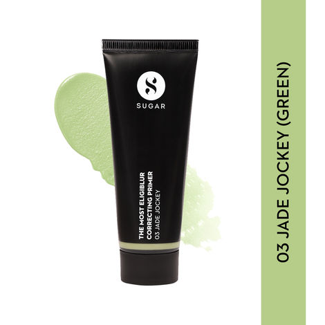 SUGAR Cosmetics The Most Eligiblur Correcting Primer 03 Jade Jockey (Green) | Tackle Open Pores, Dark Circles, Wrinkles, Pigmentation & Acne Marks | 30 gm