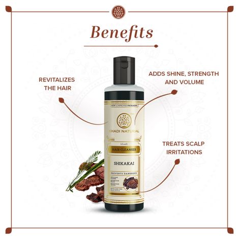 Buy Khadi Natural Shikakai Herbal Hair Cleanser | Prevents Dandruff - 210 ml - Purplle