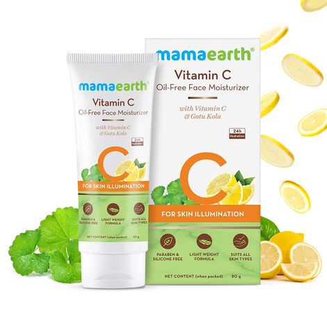 Mamaearth Vitamin C Oil-Free Moisturizer For Face with Vitamin C and Gotu Kola for Skin Illumination - 80g