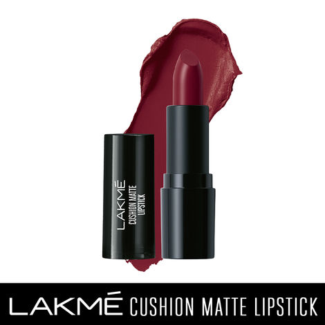 Lakme Cushion Matte Lipstick, Burgundy Bloom (4.5 g)