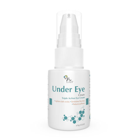 Fixderma Under Eye Cream, For Dark Circles, Controls Puffiness, Diminishes Under Eye Ageing, Prevents Fine Lines, Sooths Under Eye, Youthful Eyes, Safe & Effective Cream, Paraben Free- 15gm