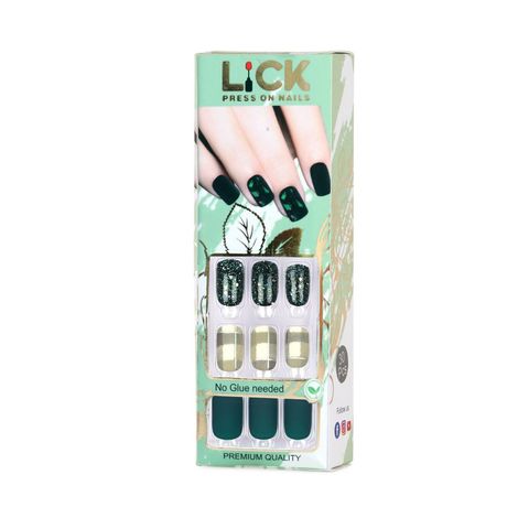 24 Pcs Almond Matte Black Leopard Artificial Nail Tips French False  Fingernails~ | eBay