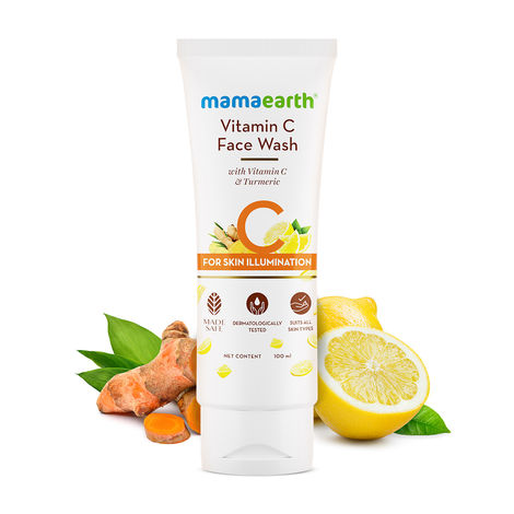 Mamaearth Vitamin C Face Wash with Vitamin C and Turmeric for Skin Illumination - 100 ml