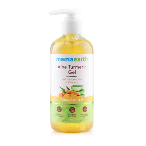 Mamaearth  aloe turmeric gel with pure aloe vera & turmeric for skin & hair(300 ml)