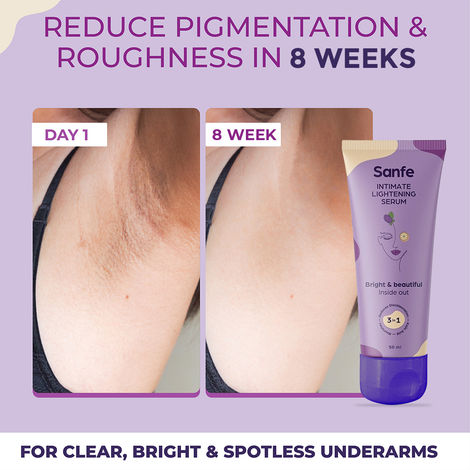 Buy Sanfe Intimate Lightening Serum Kojic Acid in dark underarms