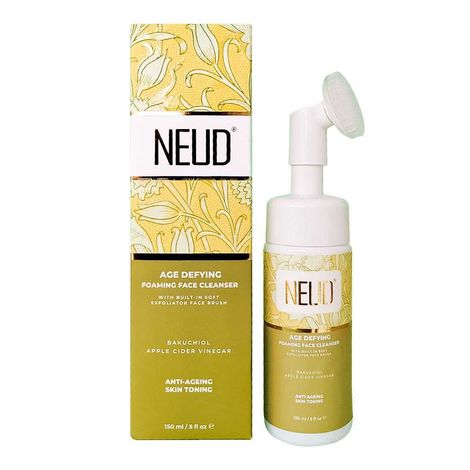 NEUD Age Defying Foaming Face Cleanser With Apple Cider Vinegar and Bakuchiol - 1 Pack (150ml)