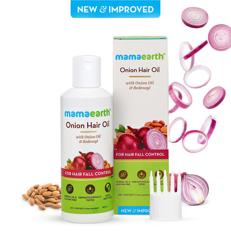 Mamaearth Onion Oil For Hair Regrowth & Hair Fall Control With Redensyl (150 ml)