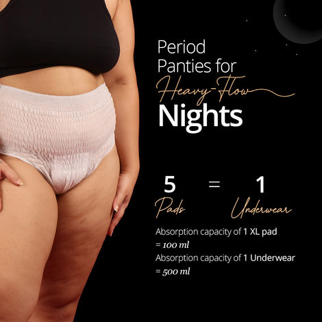 Evereve Ultra Absorbent Disposable Period Panties, XL-XXL, 5's