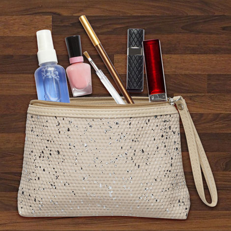NFI essentials Mini Glittery Makeup Pouch for Women Stylish