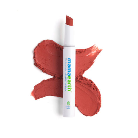 Mamaearth Moisture Matte Longstay Lipstick with Avocado Oil & Vitamin E for 12 Hour Long Stay- 13 Citrus Nude - 2 g