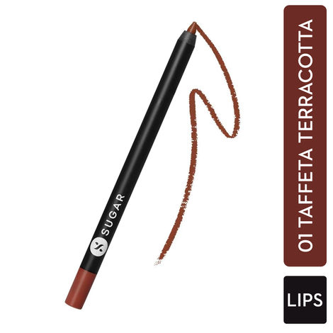 SUGAR Cosmetics - Lipping On The Edge - Lip Liner - 01 Taffeta Terracotta (Terracotta Brown) - 1.2 gms - Smear-proof, Water Resistant Lip Liner - Lasts Up to 10 hrs