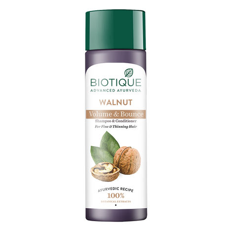 Biotique Walnut Volume & Bounce Shampoo & Conditioner (190 ml)