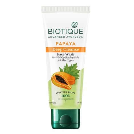 Biotique Papaya Deep Cleanse Face Wash (50 ml)