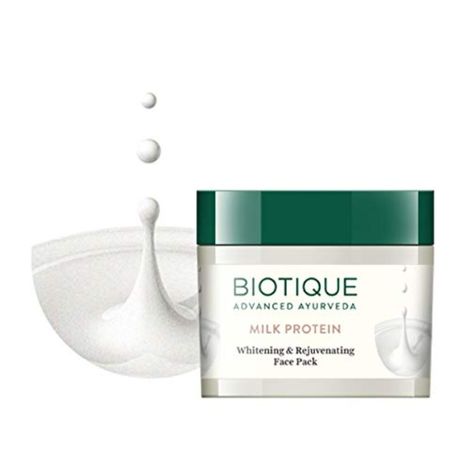 Biotique Milk Protein Instant Glow Brightening Face Pack 50gm Jar