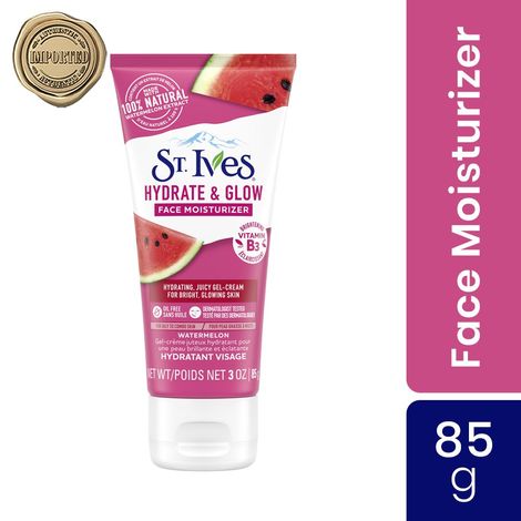 St.Ives Hydrate & Glow Watermelon Face Moisturizer,100% Natural,Non-greasy (85 g)