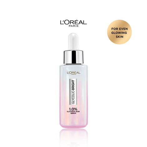 L'Oreal Paris Glycolic Bright Instant Glowing Serum, 30ml | 1.0% Glycolic Acid, Visibly Minimizes spots for Even Glowing Skin