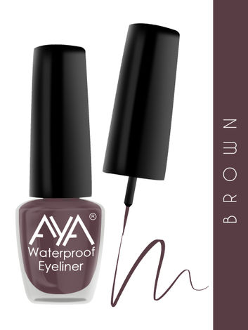 AYA 24 Hrs Long Lasting & Waterproof Eyeliner, Matte Brown (5 ml)