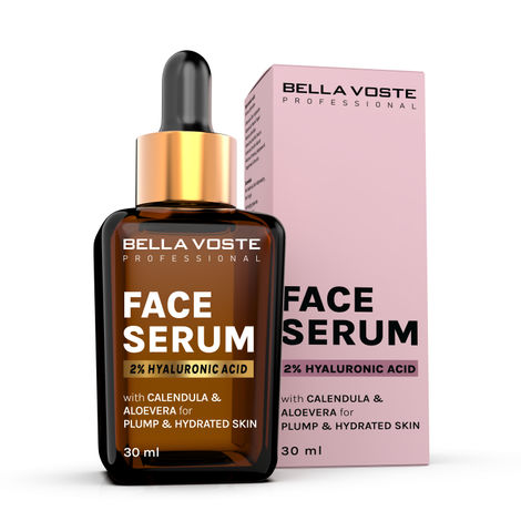 Bella voste Professional 2% HYALURONIC ACID Face Serum with CALENDULA & ALOEVERA for PLUMP & HYDRATED SKIN