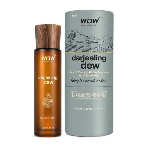 WOW SKIN SCIENCE WOW Skin Science Eau De Parfum Darjeeling Dew - Fresh And Zesty All Day Fragrance - Long Lasting & Unisex Perfume - 36 30ml+30ml