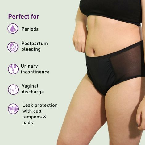 Sirona Reusable Period Panties for Women (2XL Size) for 360 Degree Coverage  & Leak-proof Protection
