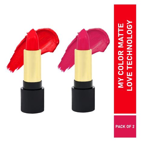 Half N Half Velvet Matte Texture Lipstick My Colour, Morange & Boyfriend-Stealer, PO2 (7.6gm)