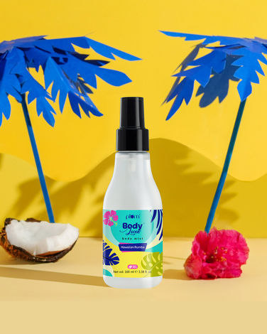Plum BodyLovin' Hawaiian Rumba Body Mist | Long Lasting Beachy Fragrance For Women & Men With Gardenia & Vanilla | High On Fun | Travel-Friendly Perfume Body Spray 100 ml