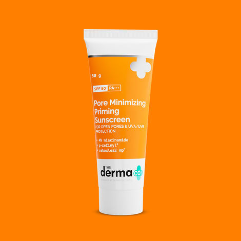The Derma Co. Pore Minimizing Priming Sunscreen with SPF 50 & PA+++ For Open Pores & UVA/UVB Protection - 50g