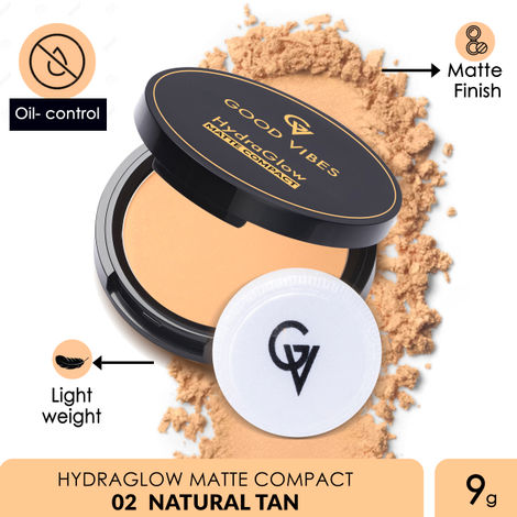 Good Vibes HydraGlow Matte Compact- Natural Tan 02 (9g)