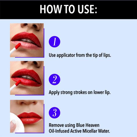 Blue Heaven Lip Kicks Non Transfer Lip Color Pack of 7, 19.6ml