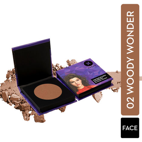 SUGAR Cosmetics - Contour De Force - Mini Bronzer - 02 Woody Wonder (Warm Brown Bronzer) - Lightweight, Contour Bronzer with Matte Finish
