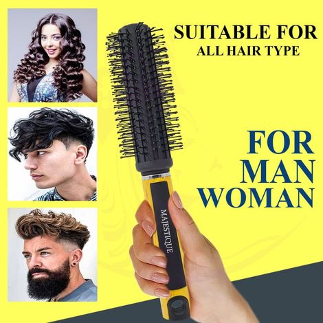 Majestique Round Hair Brush for Blow Drying Men and Women--HR136