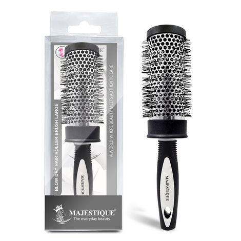 Majestique Blow Dryer Brush for Blow Drying, Lightweight Professional Roller Round Brush, Precise Heat Styling - 2 Inch