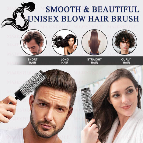 Majestique Round Hair Brush for Blow Drying Extra-Small Ceramic