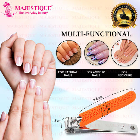 majestique 2pcs nail clipper compact nail cutter big size and small size with curved blades for trimming and grooming for women and men color may very fn310 two 2 display 1695020265 8697b888