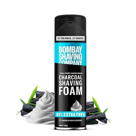 Bombay Shaving Company Charcoal Shaving Foam, 428 ml (43% extra)